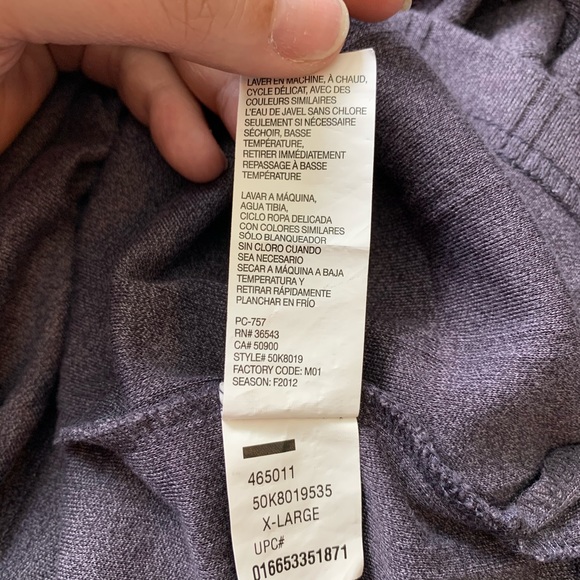 Van Heusen Purple 2 Button Collar Long Sleeve - Picture 6 of 6